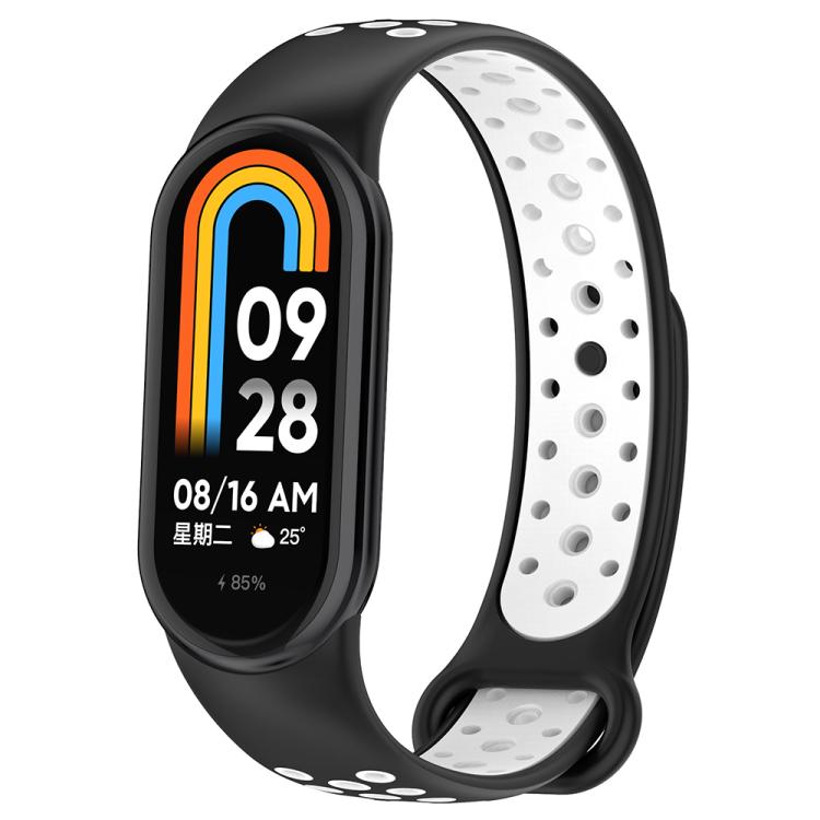 xDfind Reverse Buckle Two Color Silicone Sports Watch Band, For Xiaomi Smart Band 11 / 10 / 9 / 8