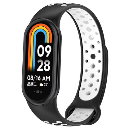 xDfind Reverse Buckle Two Color Silicone Sports Watch Band, For Xiaomi Smart Band 11 / 10 / 9 / 8