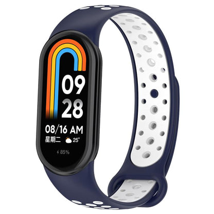 xDfind Reverse Buckle Two Color Silicone Sports Watch Band, For Xiaomi Smart Band 11 / 10 / 9 / 8
