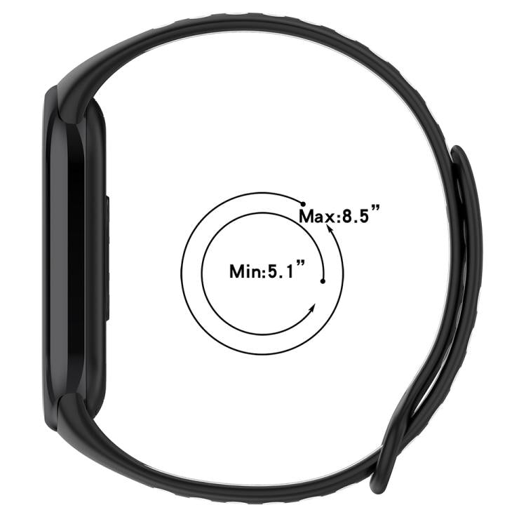 xDfind Reverse Buckle Two Color Silicone Sports Watch Band, For Xiaomi Smart Band 11 / 10 / 9 / 8