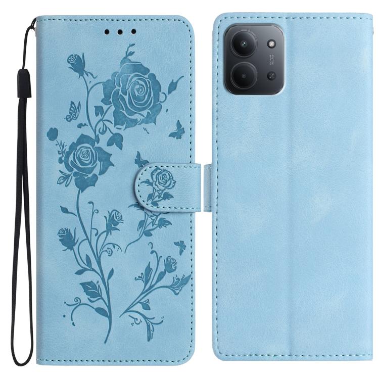 Rose Flower Embossing Pattern Leather Phone Case, For Redmi K90 Pro Max/Poco F8 Ultra, For Redmi K90/Poco F8 Pro, For Redmi 15C 5G/4G EU 173mm/Poco C85 5G, For Redmi 15 5G / 4G EU 171mm, For Redmi 15C 5G/4G Global 171mm/Poco C85 4G, For Redmi 15T Pro 5...