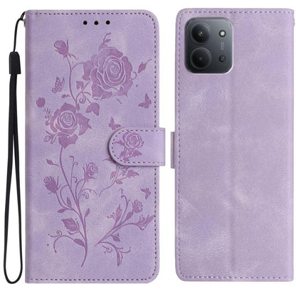 Rose Flower Embossing Pattern Leather Phone Case, For Redmi K90 Pro Max/Poco F8 Ultra, For Redmi K90/Poco F8 Pro, For Redmi 15C 5G/4G EU 173mm/Poco C85 5G, For Redmi 15 5G / 4G EU 171mm, For Redmi 15C 5G/4G Global 171mm/Poco C85 4G, For Redmi 15T Pro 5...