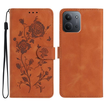 Rose Flower Embossing Pattern Leather Phone Case, For Redmi K90 Pro Max/Poco F8 Ultra, For Redmi K90/Poco F8 Pro, For Redmi 15C 5G/4G EU 173mm/Poco C85 5G, For Redmi 15 5G / 4G EU 171mm, For Redmi 15C 5G/4G Global 171mm/Poco C85 4G, For Redmi 15T Pro 5...