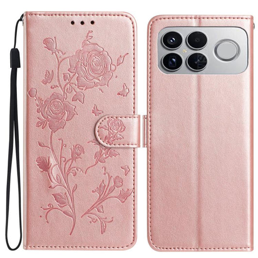 Rose Flower Embossing Pattern Leather Phone Case, For Redmi K90 Pro Max/Poco F8 Ultra, For Redmi K90/Poco F8 Pro, For Redmi 15C 5G/4G EU 173mm/Poco C85 5G, For Redmi 15 5G / 4G EU 171mm, For Redmi 15C 5G/4G Global 171mm/Poco C85 4G, For Redmi 15T Pro 5...