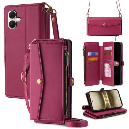 Zipper Wallet Side Buckle Crossbody Lanyard Leather Phone Case, For Tecno Pova Curve 2 5G, For Tecno Camon 50 Pro 4G, For Tecno Camon 50 4G, For Tecno Pova Slim 5G / Spark Slim 4G, For Tecno Pova 7 Pro, For Tecno Pova 7 5G, For Tecno Pop 10 4G         ...