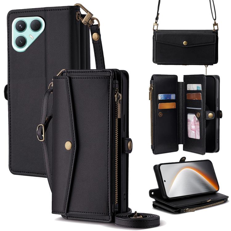 Zipper Wallet Side Buckle Crossbody Lanyard Leather Phone Case, For Tecno Pova Curve 2 5G, For Tecno Camon 50 Pro 4G, For Tecno Camon 50 4G, For Tecno Pova Slim 5G / Spark Slim 4G, For Tecno Pova 7 Pro, For Tecno Pova 7 5G, For Tecno Pop 10 4G         ...