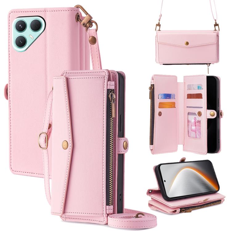 Zipper Wallet Side Buckle Crossbody Lanyard Leather Phone Case, For Tecno Pova Curve 2 5G, For Tecno Camon 50 Pro 4G, For Tecno Camon 50 4G, For Tecno Pova Slim 5G / Spark Slim 4G, For Tecno Pova 7 Pro, For Tecno Pova 7 5G, For Tecno Pop 10 4G         ...