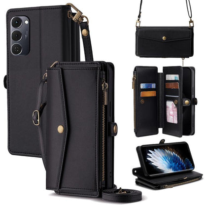 Zipper Wallet Side Buckle Crossbody Lanyard Leather Phone Case, For Tecno Pova Curve 2 5G, For Tecno Camon 50 Pro 4G, For Tecno Camon 50 4G, For Tecno Pova Slim 5G / Spark Slim 4G, For Tecno Pova 7 Pro, For Tecno Pova 7 5G, For Tecno Pop 10 4G         ...