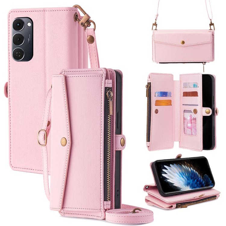 Zipper Wallet Side Buckle Crossbody Lanyard Leather Phone Case, For Tecno Pova Curve 2 5G, For Tecno Camon 50 Pro 4G, For Tecno Camon 50 4G, For Tecno Pova Slim 5G / Spark Slim 4G, For Tecno Pova 7 Pro, For Tecno Pova 7 5G, For Tecno Pop 10 4G         ...