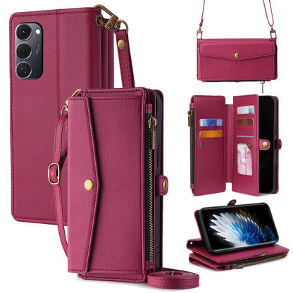 Zipper Wallet Side Buckle Crossbody Lanyard Leather Phone Case, For Tecno Pova Curve 2 5G, For Tecno Camon 50 Pro 4G, For Tecno Camon 50 4G, For Tecno Pova Slim 5G / Spark Slim 4G, For Tecno Pova 7 Pro, For Tecno Pova 7 5G, For Tecno Pop 10 4G         ...