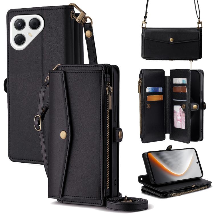 Zipper Wallet Side Buckle Crossbody Lanyard Leather Phone Case, For Tecno Pova Curve 2 5G, For Tecno Camon 50 Pro 4G, For Tecno Camon 50 4G, For Tecno Pova Slim 5G / Spark Slim 4G, For Tecno Pova 7 Pro, For Tecno Pova 7 5G, For Tecno Pop 10 4G         ...