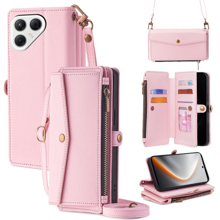 Zipper Wallet Side Buckle Crossbody Lanyard Leather Phone Case, For Tecno Pova Curve 2 5G, For Tecno Camon 50 Pro 4G, For Tecno Camon 50 4G, For Tecno Pova Slim 5G / Spark Slim 4G, For Tecno Pova 7 Pro, For Tecno Pova 7 5G, For Tecno Pop 10 4G         ...