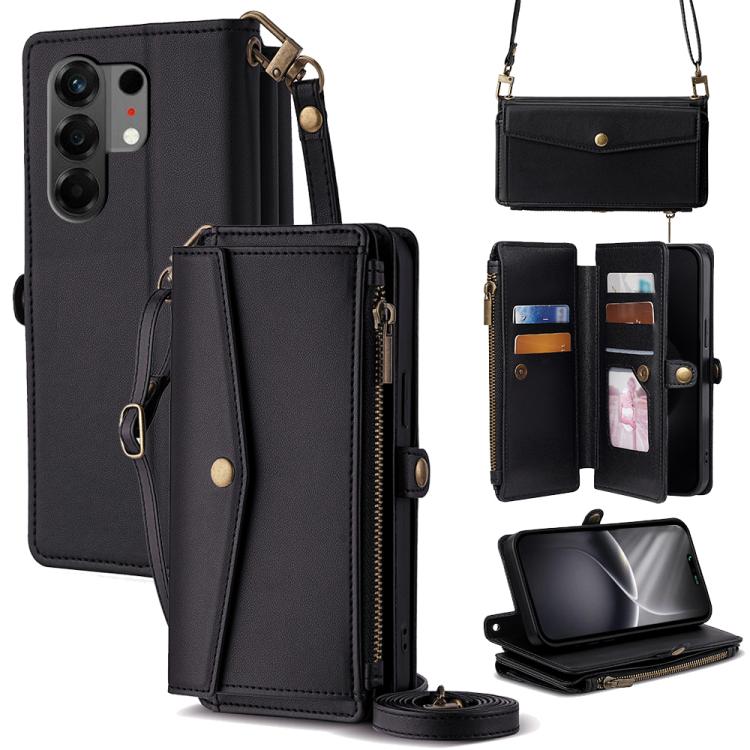 Zipper Wallet Side Buckle Crossbody Lanyard Leather Phone Case, For Tecno Pova Curve 2 5G, For Tecno Camon 50 Pro 4G, For Tecno Camon 50 4G, For Tecno Pova Slim 5G / Spark Slim 4G, For Tecno Pova 7 Pro, For Tecno Pova 7 5G, For Tecno Pop 10 4G         ...