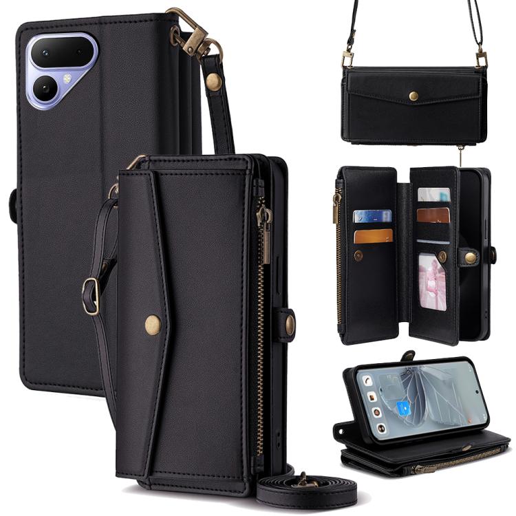 Zipper Wallet Side Buckle Crossbody Lanyard Leather Phone Case, For Tecno Pova Curve 2 5G, For Tecno Camon 50 Pro 4G, For Tecno Camon 50 4G, For Tecno Pova Slim 5G / Spark Slim 4G, For Tecno Pova 7 Pro, For Tecno Pova 7 5G, For Tecno Pop 10 4G         ...