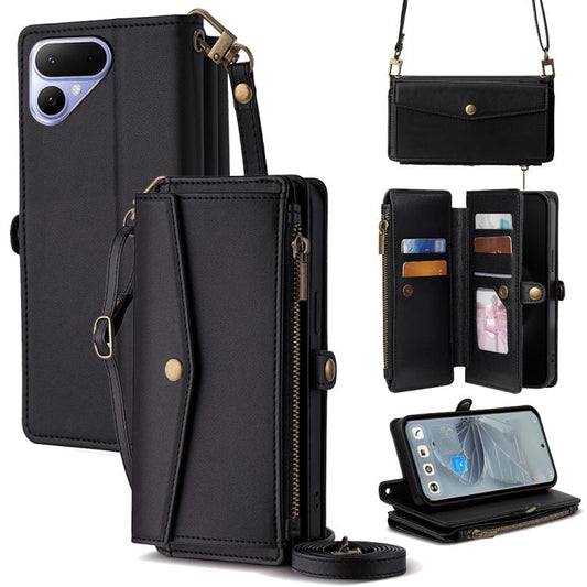 Zipper Wallet Side Buckle Crossbody Lanyard Leather Phone Case, For Tecno Pova Curve 2 5G, For Tecno Camon 50 Pro 4G, For Tecno Camon 50 4G, For Tecno Pova Slim 5G / Spark Slim 4G, For Tecno Pova 7 Pro, For Tecno Pova 7 5G, For Tecno Pop 10 4G         ...