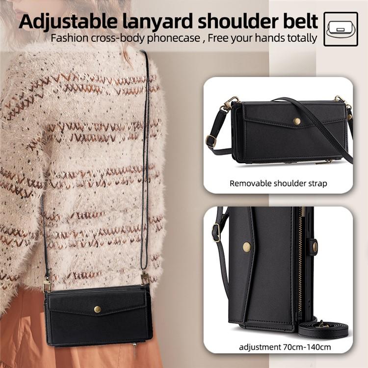 Zipper Wallet Side Buckle Crossbody Lanyard Leather Phone Case, For Tecno Pova Curve 2 5G, For Tecno Camon 50 Pro 4G, For Tecno Camon 50 4G, For Tecno Pova Slim 5G / Spark Slim 4G, For Tecno Pova 7 Pro, For Tecno Pova 7 5G, For Tecno Pop 10 4G         ...
