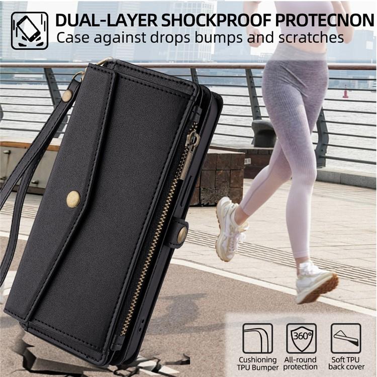 Zipper Wallet Side Buckle Crossbody Lanyard Leather Phone Case, For Tecno Pova Curve 2 5G, For Tecno Camon 50 Pro 4G, For Tecno Camon 50 4G, For Tecno Pova Slim 5G / Spark Slim 4G, For Tecno Pova 7 Pro, For Tecno Pova 7 5G, For Tecno Pop 10 4G         ...