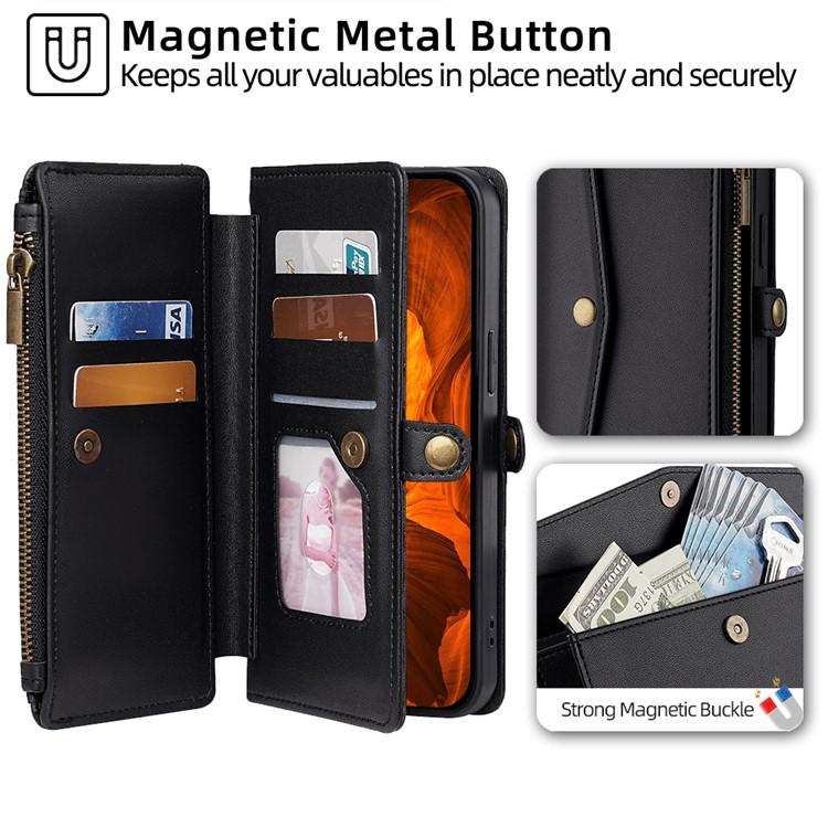 Zipper Wallet Side Buckle Crossbody Lanyard Leather Phone Case, For Tecno Pova Curve 2 5G, For Tecno Camon 50 Pro 4G, For Tecno Camon 50 4G, For Tecno Pova Slim 5G / Spark Slim 4G, For Tecno Pova 7 Pro, For Tecno Pova 7 5G, For Tecno Pop 10 4G         ...