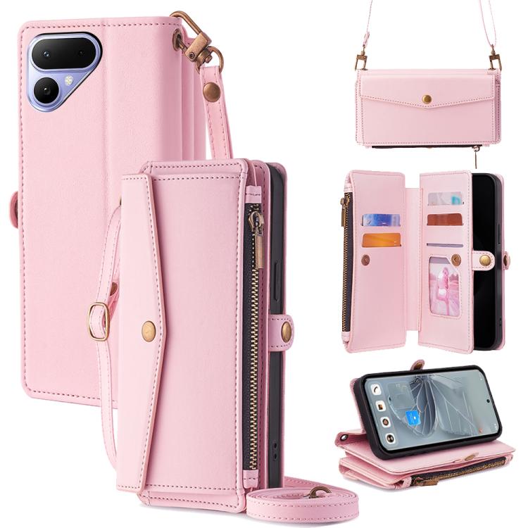 Zipper Wallet Side Buckle Crossbody Lanyard Leather Phone Case, For Tecno Pova Curve 2 5G, For Tecno Camon 50 Pro 4G, For Tecno Camon 50 4G, For Tecno Pova Slim 5G / Spark Slim 4G, For Tecno Pova 7 Pro, For Tecno Pova 7 5G, For Tecno Pop 10 4G         ...