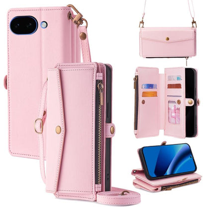Zipper Wallet Side Buckle Crossbody Lanyard Leather Phone Case, For Google Pixel 10a, For Google Pixel 10 Pro XL, For Google Pixel 10