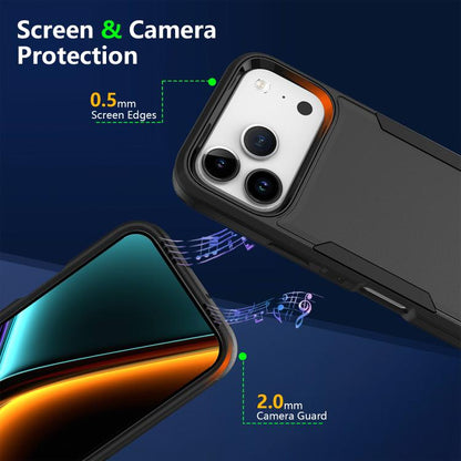 2 in 1 PC Hybrid TPU Phone Case, For iPhone 18 Pro / 17 Pro, For iPhone 18 Pro Max / 17 Pro Max, For iPhone 17, For iPhone Air
