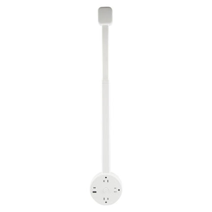 US Plug Round Power Outlet Extender Power Socket Extension Tool with USB / Type-C Fast Charging