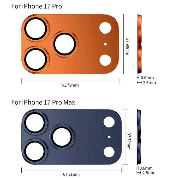 XDcase Armor Full-Coverage Frosted Metal Lens Ring Film