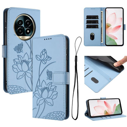 Lotus Embossed Leather Phone Case with Lanyard, For Realme 16T 5G, For Realme C100 / C100i / C100x 4G, For Realme P4 Power 5G, For Realme 16 5G, For Realme 16 Pro+ 5G, For Realme 16 Pro 5G, For Realme C85 5G / 15x 5G India, For Realme C85 Pro 4G       ...