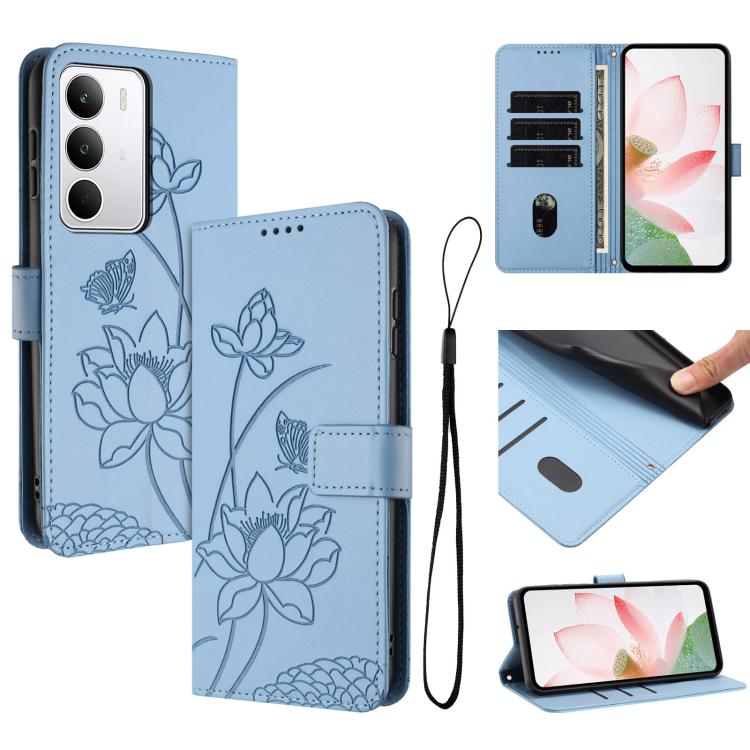 Lotus Embossed Leather Phone Case with Lanyard, For Realme 16T 5G, For Realme C100 / C100i / C100x 4G, For Realme P4 Power 5G, For Realme 16 5G, For Realme 16 Pro+ 5G, For Realme 16 Pro 5G, For Realme C85 5G / 15x 5G India, For Realme C85 Pro 4G       ...