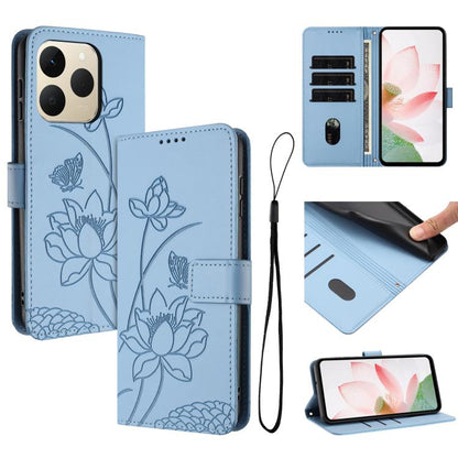 Lotus Embossed Leather Phone Case with Lanyard, For Realme 16T 5G, For Realme C100 / C100i / C100x 4G, For Realme P4 Power 5G, For Realme 16 5G, For Realme 16 Pro+ 5G, For Realme 16 Pro 5G, For Realme C85 5G / 15x 5G India, For Realme C85 Pro 4G       ...