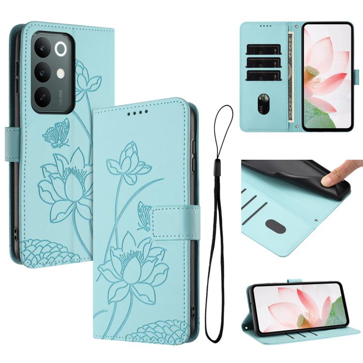 Lotus Embossed Leather Phone Case with Lanyard, For Realme 16T 5G, For Realme C100 / C100i / C100x 4G, For Realme P4 Power 5G, For Realme 16 5G, For Realme 16 Pro+ 5G, For Realme 16 Pro 5G, For Realme C85 5G / 15x 5G India, For Realme C85 Pro 4G       ...