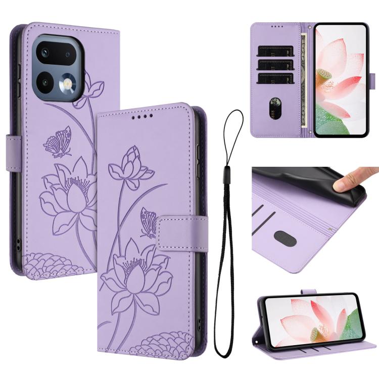 Lotus Embossed Leather Phone Case with Lanyard, For Realme 16T 5G, For Realme C100 / C100i / C100x 4G, For Realme P4 Power 5G, For Realme 16 5G, For Realme 16 Pro+ 5G, For Realme 16 Pro 5G, For Realme C85 5G / 15x 5G India, For Realme C85 Pro 4G       ...