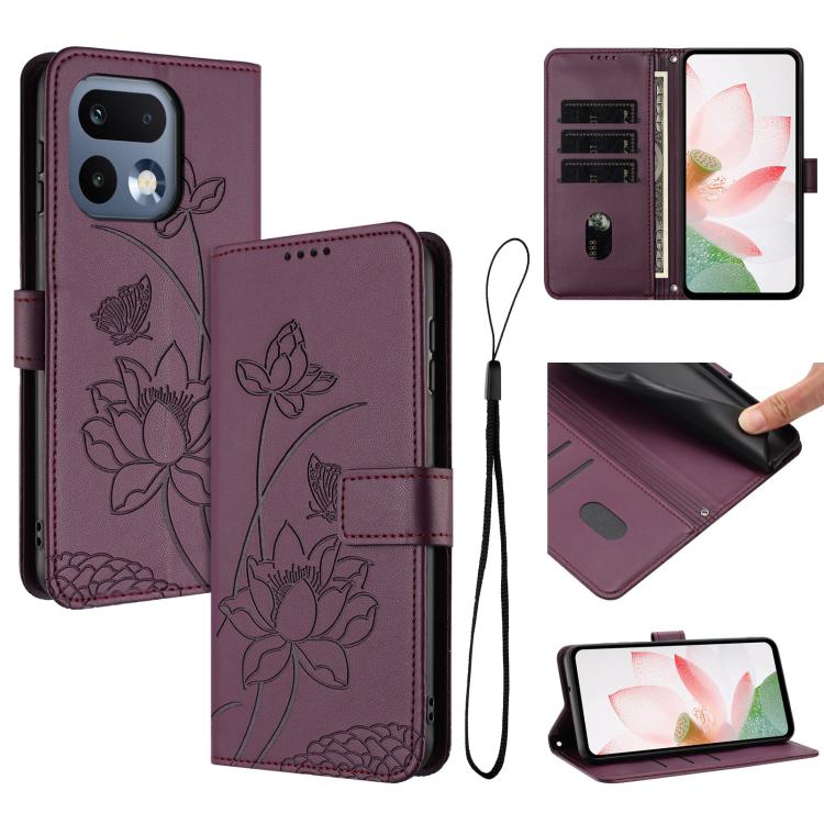 Lotus Embossed Leather Phone Case with Lanyard, For Realme 16T 5G, For Realme C100 / C100i / C100x 4G, For Realme P4 Power 5G, For Realme 16 5G, For Realme 16 Pro+ 5G, For Realme 16 Pro 5G, For Realme C85 5G / 15x 5G India, For Realme C85 Pro 4G       ...