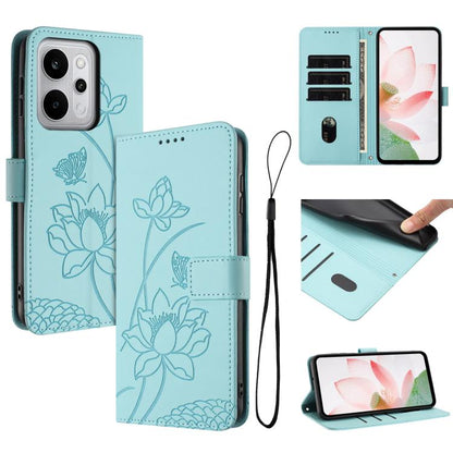 Lotus Embossed Leather Phone Case with Lanyard, For Realme 16T 5G, For Realme C100 / C100i / C100x 4G, For Realme P4 Power 5G, For Realme 16 5G, For Realme 16 Pro+ 5G, For Realme 16 Pro 5G, For Realme C85 5G / 15x 5G India, For Realme C85 Pro 4G       ...