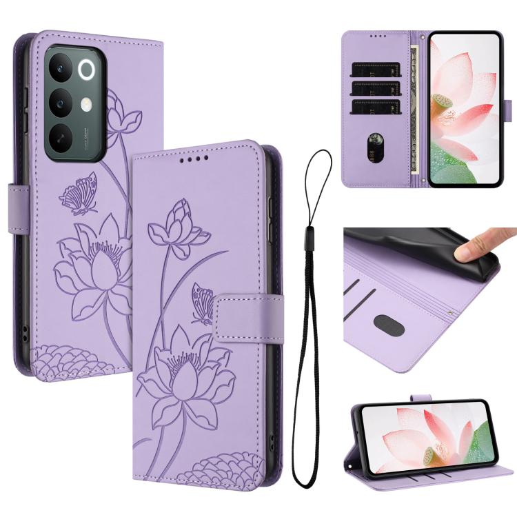 Lotus Embossed Leather Phone Case with Lanyard, For Realme 16T 5G, For Realme C100 / C100i / C100x 4G, For Realme P4 Power 5G, For Realme 16 5G, For Realme 16 Pro+ 5G, For Realme 16 Pro 5G, For Realme C85 5G / 15x 5G India, For Realme C85 Pro 4G       ...