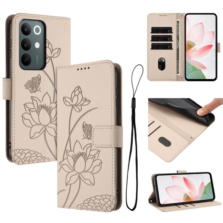 Lotus Embossed Leather Phone Case with Lanyard, For Realme 16T 5G, For Realme C100 / C100i / C100x 4G, For Realme P4 Power 5G, For Realme 16 5G, For Realme 16 Pro+ 5G, For Realme 16 Pro 5G, For Realme C85 5G / 15x 5G India, For Realme C85 Pro 4G       ...