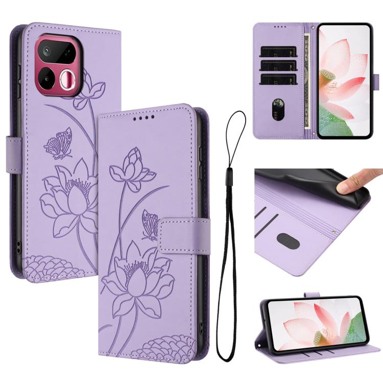 Lotus Embossed Leather Phone Case with Lanyard, For Realme 16T 5G, For Realme C100 / C100i / C100x 4G, For Realme P4 Power 5G, For Realme 16 5G, For Realme 16 Pro+ 5G, For Realme 16 Pro 5G, For Realme C85 5G / 15x 5G India, For Realme C85 Pro 4G       ...