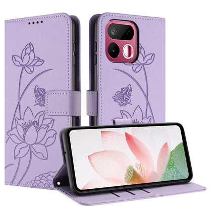 Lotus Embossed Leather Phone Case with Lanyard, For Realme 16T 5G, For Realme C100 / C100i / C100x 4G, For Realme P4 Power 5G, For Realme 16 5G, For Realme 16 Pro+ 5G, For Realme 16 Pro 5G, For Realme C85 5G / 15x 5G India, For Realme C85 Pro 4G       ...