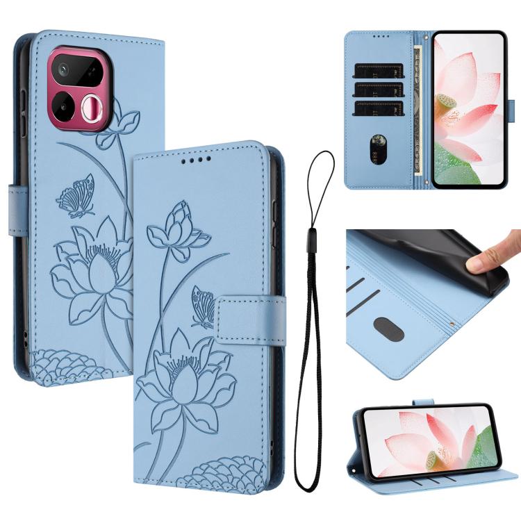 Lotus Embossed Leather Phone Case with Lanyard, For Realme 16T 5G, For Realme C100 / C100i / C100x 4G, For Realme P4 Power 5G, For Realme 16 5G, For Realme 16 Pro+ 5G, For Realme 16 Pro 5G, For Realme C85 5G / 15x 5G India, For Realme C85 Pro 4G       ...