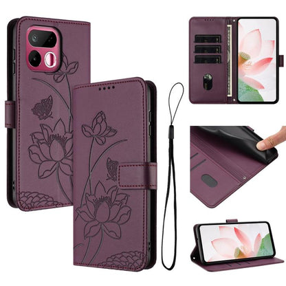 Lotus Embossed Leather Phone Case with Lanyard, For Realme 16T 5G, For Realme C100 / C100i / C100x 4G, For Realme P4 Power 5G, For Realme 16 5G, For Realme 16 Pro+ 5G, For Realme 16 Pro 5G, For Realme C85 5G / 15x 5G India, For Realme C85 Pro 4G       ...