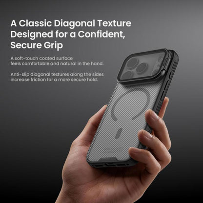 NILLKIN CamShield Prop Texture Transparent Mirror Cover MagSafe Magnetic PC Phone Case, For iPhone 18 Pro, For iPhone 18 Pro Max, For iPhone 17 Pro Max, For iPhone 17 Pro