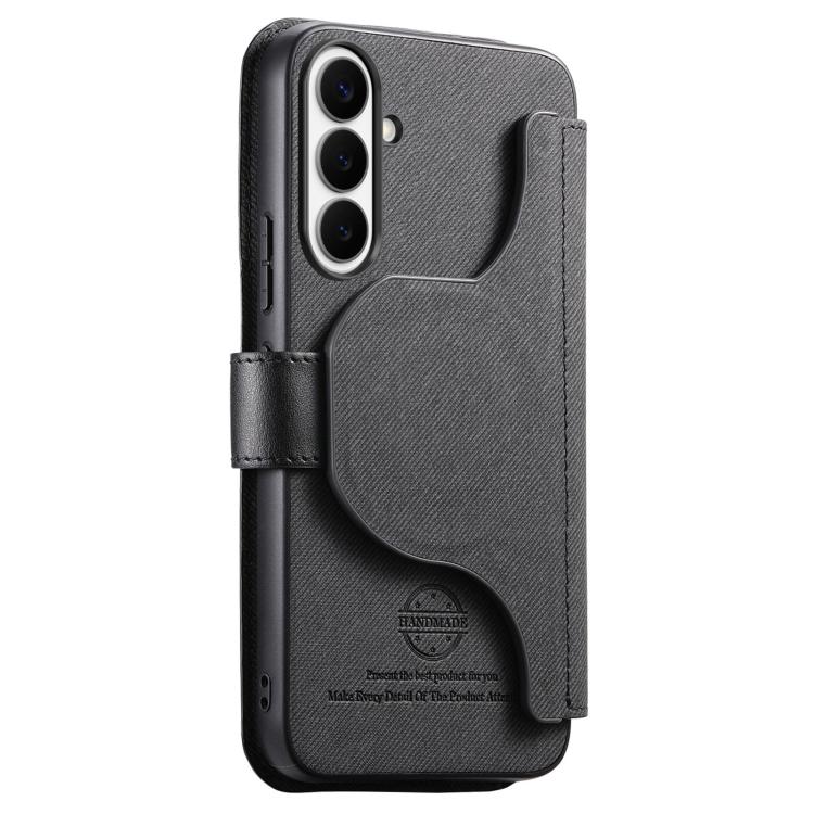 Twill Fabric MagSafe RFID Anti-theft Zipper Wallet Leather Phone Case, For Galaxy S26 FE 5G, For Galaxy S26+ 5G, For Galaxy S26 Ultra 5G, For Galaxy S25 FE 5G, For Galaxy S25 Edge 5G, For Galaxy S25 5G, For Galaxy S25+ 5G, For Galaxy S24 FE 5G         ...
