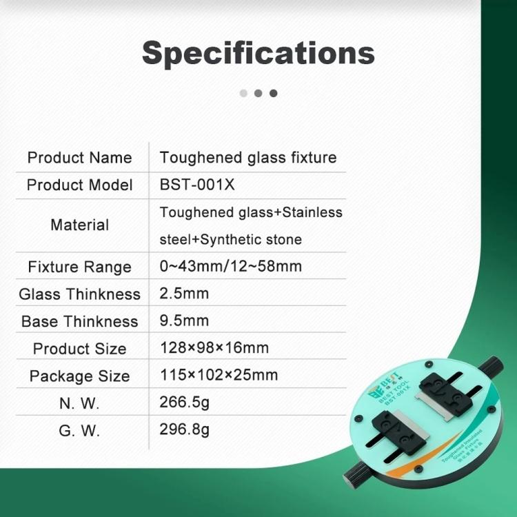 BEST BST-001X Ring-Shaped Toughened Heat Insulated Motherboard Repair Glass Fixture, BEST BST-001X