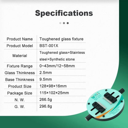 BEST BST-001X Ring-Shaped Toughened Heat Insulated Motherboard Repair Glass Fixture, BEST BST-001X