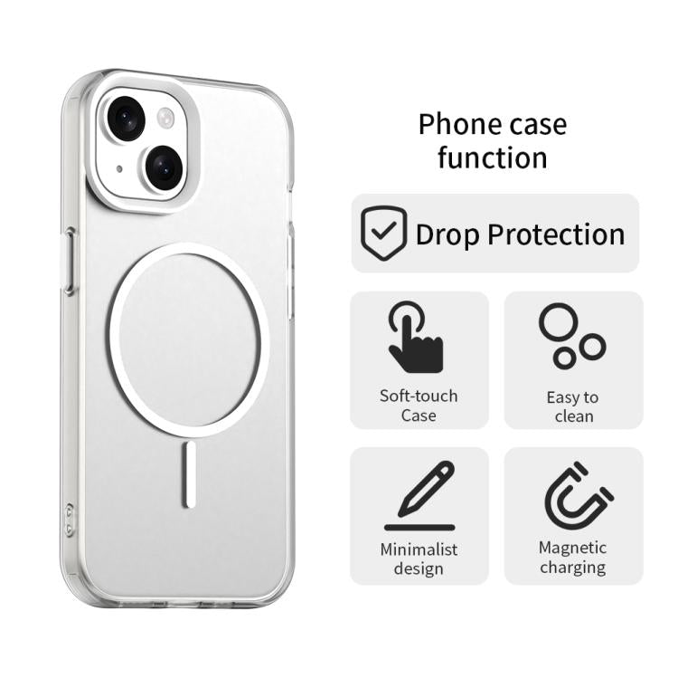 Candy Fine Circle Magsafe PC Hybrid TPU Phone Case, For iPhone 15 Plus, For iPhone 15, For iPhone 14 Plus, For iPhone 13, For iPhone 12, For iPhone 12 Pro Max, For iPhone 12 Pro
