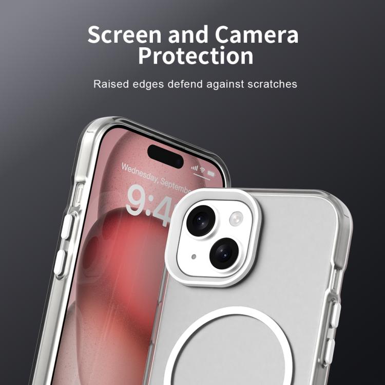 Candy Fine Circle Magsafe PC Hybrid TPU Phone Case, For iPhone 15 Plus, For iPhone 15, For iPhone 14 Plus, For iPhone 13, For iPhone 12, For iPhone 12 Pro Max, For iPhone 12 Pro