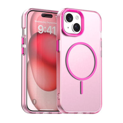 Candy Fine Circle Magsafe PC Hybrid TPU Phone Case, For iPhone 15 Plus, For iPhone 15, For iPhone 14 Plus, For iPhone 13, For iPhone 12, For iPhone 12 Pro Max, For iPhone 12 Pro