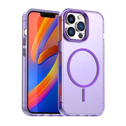 Candy Fine Circle Magsafe PC Hybrid TPU Phone Case, For iPhone 15 Plus, For iPhone 15, For iPhone 14 Plus, For iPhone 13, For iPhone 12, For iPhone 12 Pro Max, For iPhone 12 Pro