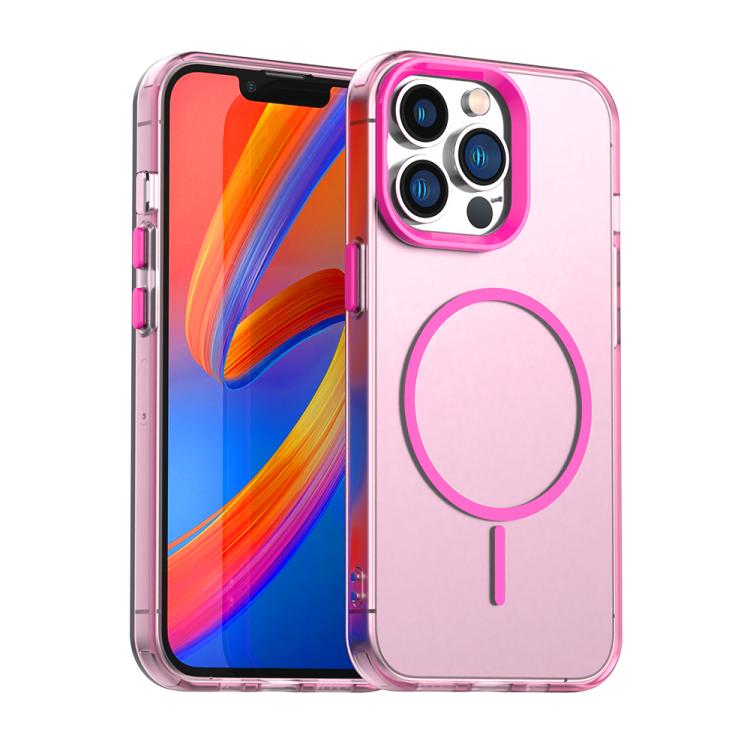 Candy Fine Circle Magsafe PC Hybrid TPU Phone Case, For iPhone 15 Plus, For iPhone 15, For iPhone 14 Plus, For iPhone 13, For iPhone 12, For iPhone 12 Pro Max, For iPhone 12 Pro