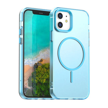 Candy Fine Circle Magsafe PC Hybrid TPU Phone Case, For iPhone 15 Plus, For iPhone 15, For iPhone 14 Plus, For iPhone 13, For iPhone 12, For iPhone 12 Pro Max, For iPhone 12 Pro